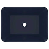 Luxury Wash Basin Matt Dark Blue 41x30x12 cm Ceramic 147045