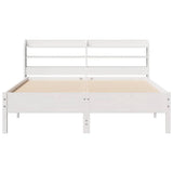 Bed Frame without Mattress White 140x200 cm Solid Wood Pine 3306889