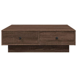 Coffee Table Brown oak 90x90x28 cm Engineered Wood 848093