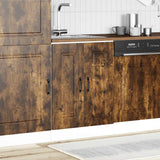 Sink Base Cabinet "Kalmar" Smoked Oak 60x46x81,5 cm Engineered Wood 853442