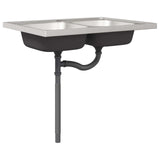 Sink Base Cabinet Lucca 2 pcs Black Engineered Wood 3315012