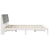 Bed frame White and light grey 200 x 200 cm Solid pine wood 3394362