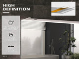 Bathroom Mirror Cabinet with Light, Bathroom Storage Cupboard with Adjustable Shelf, USB Powered, T3398P342287
