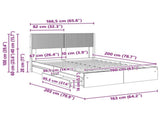Bed Frame with Storage and Headboard Grey Sonoma 160 x 200 cm 3414370