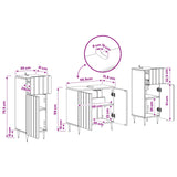 2 Piece Bathroom Cabinet Set ZWOLLE Concrete Grey 3418002
