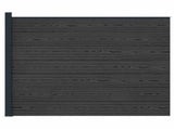 Fence Panel WPC and Aluminium Black 42039069