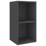 Wall-mounted TV Cabinets 4 pcs High Gloss Grey Engineered Wood 3079843