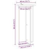 Plant Stand 2 pcs Concrete Grey 40 x 40 x 80 cm Engineered Wood 899702