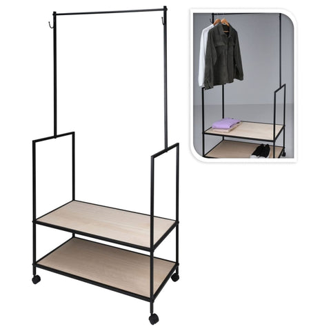 ZNTS H&S Collection Coat Rack with 2 Hooks Metal 439769