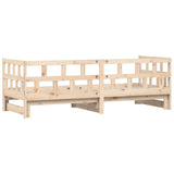 ZNTS Daybed with Trundle without Mattress 90x190 cm Single Solid Wood 836210