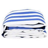 Awning Replacement Fabric Blue and White 1000 x 160 cm 42000813