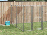 Outdoor Dog Kennel Galvanised Steel with Roof 12.1 m 3082304