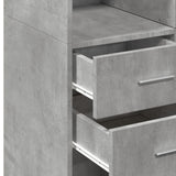 Highboard Concrete Grey 70x42.5x185 cm Engineered Wood 3281465