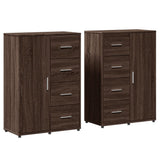 Sideboards 2 pcs Brown Oak 60x31x84 cm Engineered Wood 3276594