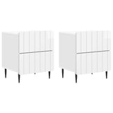 Bedside Cabinet 2 pcs High Gloss White 43 x 34.5 x 49.5 cm 894304