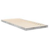 Floor Bed Frame Concrete Grey 90 x 200 cm Engineered Wood 893543
