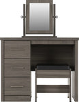 ZNTS Lisbon 3 Piece Dressing Table Set with Mirror 100-107-014