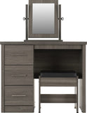 ZNTS Lisbon 3 Piece Dressing Table Set with Mirror 100-107-014