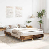 Bed Frame No Mattress Old Wood 135x190 cm Double Engineered Wood 861073