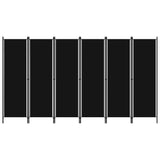 320730 6-Panel Room Divider Black 300x180 cm