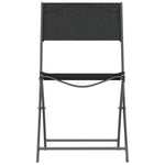 ZNTS 3 Piece Garden Dining Set Black Steel 3203727