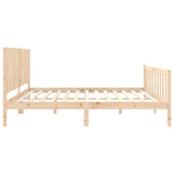 Bed Frame without Mattress 200x200 cm Solid Wood Pine 3192966