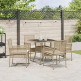 Garden Dining Set 5 pcs Beige Poly rattan 3334932