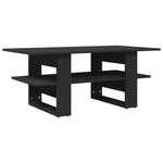 ZNTS Coffee Table Black 102x55x42 cm Engineered Wood 823262