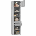 Slim Storage Cabinet Grey Sonoma 50x42.5x225 cm Engineered Wood 3281313
