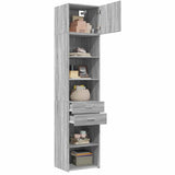 Slim Storage Cabinet Grey Sonoma 50x42.5x225 cm Engineered Wood 3281313