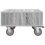 Side Table with Wheels Grey Sonoma 50.5 x 50 x 30 cm 891029