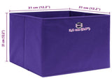Storage Boxes 10 pcs Purple 32x32x32 cm Fabric 288355