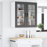 Wall Glass Cabinet LUCCA 2 pcs Black 40 x 31 x 80 cm 884988