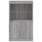 Sideboard with LED Lights Grey Sonoma 60.5x37x100 cm 836670