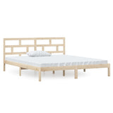 Bed Frame without Mattress Double Solid Wood 3101193