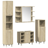 4 Piece Bathroom Furniture set Sonoma Oak Engineered Wood 3324970