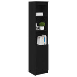 Highboard Black Oak 37.5x35x180 cm Engineered Wood 861671