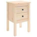 ZNTS Bedside Cabinet 40x35x61.5 cm Solid Wood Pine 813689