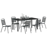 Garden Dining Set 7 pcs Anthracite Powder-Coated Steel 3379300