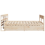 ZNTS Bed Frame without Mattress 120x190 cm Small Double Solid Wood Pine 3306399