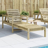 Sun Lounger 199.5x62x55 cm Impregnated Wood Pine 832542