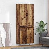 Highboard with Drawer 2 pcs Old Wood Engineered Wood and Glass 3415745