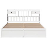 Bed Frame without Mattress White 180x200 cm Super King Solid Wood Pine 3323486