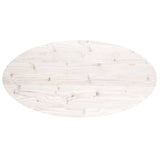 Table Top White 110x55x2.5 cm Solid Wood Pine Oval 824336