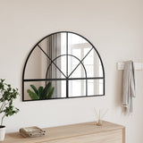 Wall Mirror Black 100x70 cm Arch Iron 3200610