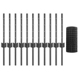 Fence and Post Grey 0.4 x 25 m Steel 3336094