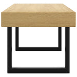 ZNTS Coffee Table Light Brown and Black 90x45x40 cm MDF and Iron 286099