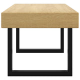 ZNTS Coffee Table Light Brown and Black 90x45x40 cm MDF and Iron 286099