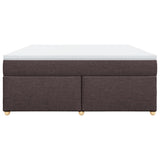 Box Spring Bed with Mattress Dark Brown 180x200 cm Fabric 3285397