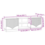 TV Cabinet Sonoma Oak 150 x 31 x 47 cm Engineered Wood 895377
